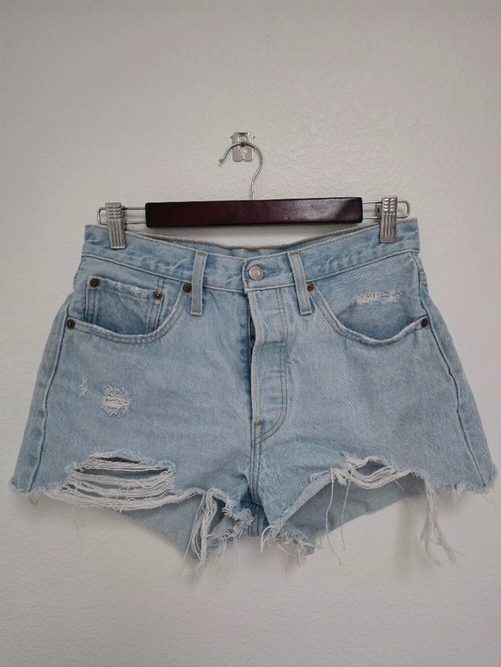 Vintage Levi Original 501 High Rise Cut-Off Denim Short W30
